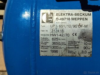 Vzduchový kompresor Elektra Beckum 90l 3kW - 7