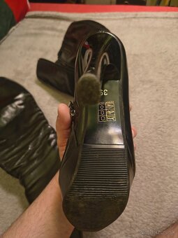 Kožené Čižmy na platforme veľ.39 ( širšie lýtka ) - 7