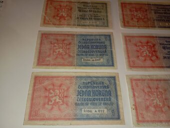 BANKOVKY 1 KČ PROTEKTORÁTNÍ, VŠE NEPERFOROVANÉ - 7