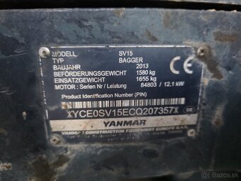 Minibagr YANMAR SV 18 - 7