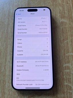Apple iPhone 15 Pro Max 256GB Black Titanium - 7