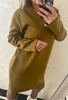 Damske talianske voľne šaty mustard - 7