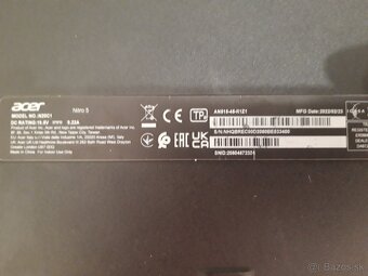 Herný notebook ACER NITRO 5 16GB Ram, 144hz, 1TB úložisko - 7