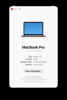 Apple MacBook Pro 13" – M1, 8 GB RAM, 256 GB SSD, TouchBar - 7