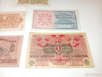 BANKOVKY 1 KČS 1915-1953, 5 RŮZNÝCH EMISÍ - 7