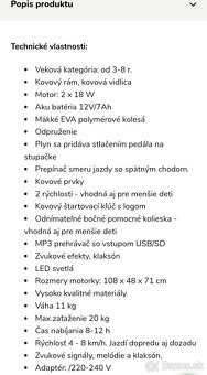 Predám elektrickú detskú motorku Aprilia - 7