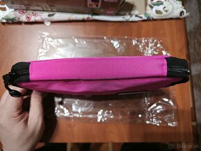 Taška/brašna na kable, nabíječky tablet nová rúžová/čierna - 7