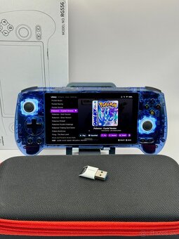 ANBERNIC RG556 modra priesvitna verzia +512GB karta s hrami - 7