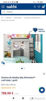 Zostava postele ,stolík do detskej izby - 7