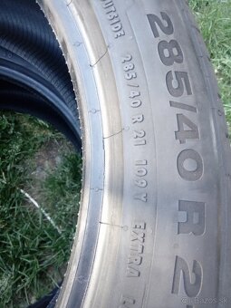 Predám letné pneu 2-šírka 315/40+285/40 R21 Continental - 7
