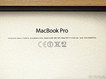 MacBook Pro 15" i7-2GHz,4j/8GB/256GB, TOP STAV - 7