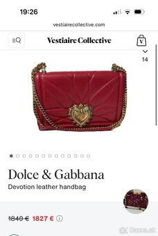 Červená kabelka D&G Devotion - 7