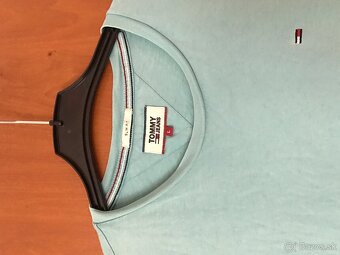 TOMMY HILFIGER originál azurove pánske tricko L - 7