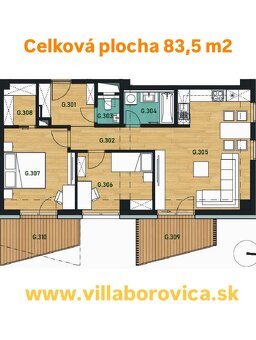 NOVOSTAVBA 3 izb byt 83,5 m2 Košice - Západ Villa Borovica - 7