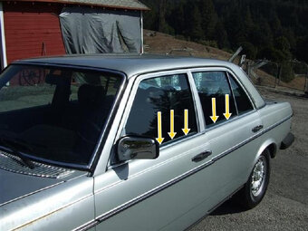 mercedes W123 spony sametky vonkajšie - 7