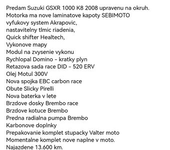 Suzuki Gsxr 1000K8 Okruhovka - 7