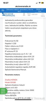 Elektro centrála Honda - 7