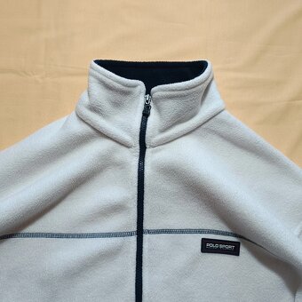 Polo Ralph Lauren sport biela flísová mikina XL - 7