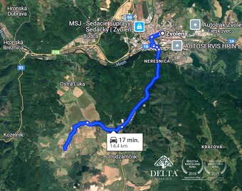 Pozemok 447 m2 s IS s projektom na dom Dubové-Zvolen predaj - 7