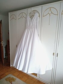 Svadobné šaty veľkosť M-L - 7