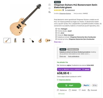 Chapman elektricka gitara - 7