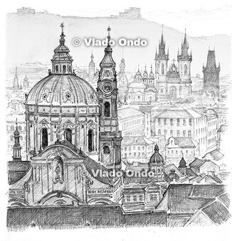 Kresby - Praha, Bratislava, Banská Štiavnica, Kremnica... - 7