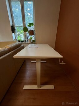 Ikea Skarsta - stôl, nastaviteľná výška, biela, 120x70 cm - 7