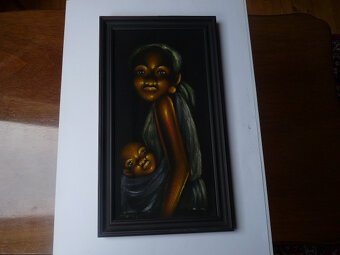 africké ľudové umenie – obrazy 1 - 7