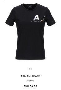 Armani Jeans tričko XS čierne - 7