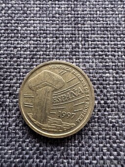 Španielsko - Ptas 50 (1997) + Ptas 25 (1998) + Ptas 5 : 3 ks - 7