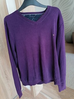 Pansky fialovy sveter TOMMY HILFIGER,L - 7