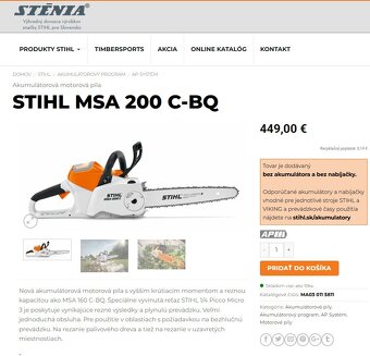 AKU PÍLA  STIHL MSA 200 C - 7