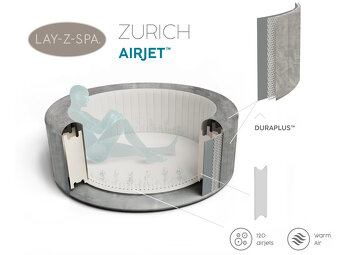 Bestway vírivka Lay-Z-Spa Zurich 2-4os 180cm - 7