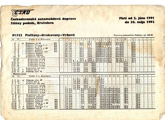 Kúpim cestovné poriadky ČSAD / SAD - 7