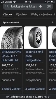 Predám zimné pneu 225/50R17 - 7