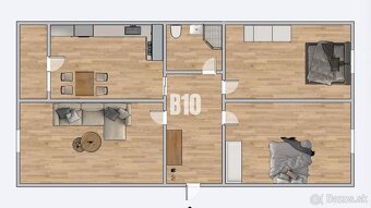 Rezervované -Veľký 3 izbový byt s loggiou na Klokočine - 7