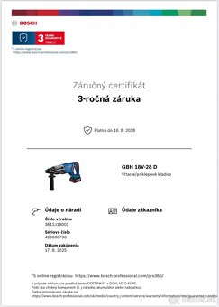 Aku vŕtacie kladivo Bosch GBH 18V-28 D PROFESSIONAL - 7