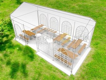 Párty stan 8x4m 140€ piatok-pondelok - 7