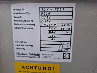 Štvorstranná fréza Weinig Profimat 22N - 7