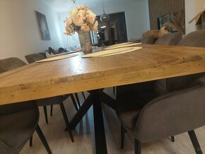 Masívny jedálenský stôl Galaxie 200cm borovica 60mm real fot - 7