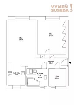 VYMEŇ SUSEDA – VÝNIMOČNÝ 3 IZB. ZARIADENÝ BYT , ORAVSKÁUL., - 7