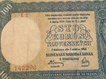 Predám bankovku slovensky štát - 7
