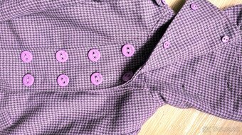 KRÁSNY ako nový pepitkový ZIMNÝ KABÁT č.40 - 7