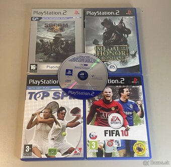 PlayStation 2 Slim Silver + 5 hier, 2x ovládač, memory card - 7