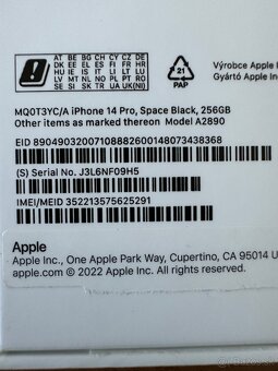 Predám Iphone 14 Pro 256GB Space Black - 7