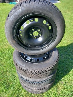 Plechove disky 5x100 r15 plus 185/60 r15 zimne pneumatiky - 7