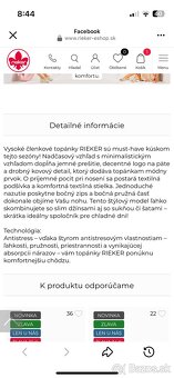Dámska členková obuv RIEKER Veľkosť 38 - 7