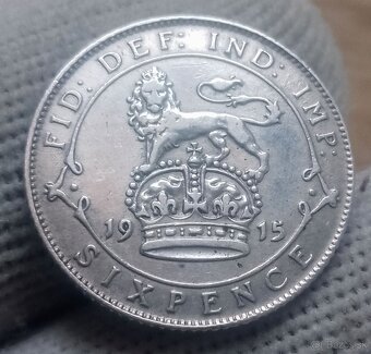 Strieborné 6 pence. - 7