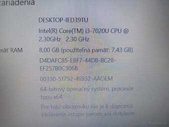 predám Lenovo V130-15IKB / Intel core i3 /8gb ram /ssd - 7