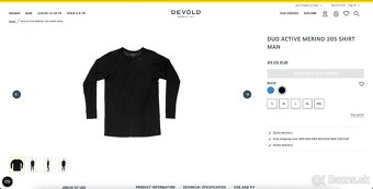 Merino tričko Devold Duo Active Merino 205 Shirt Man Ink - 7
